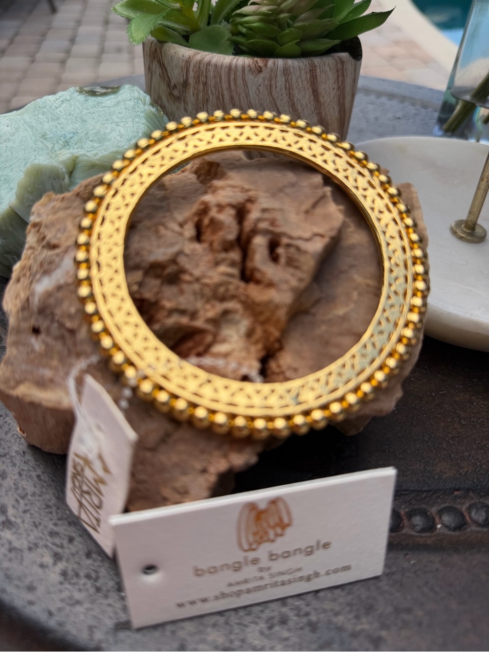 Build A Bracelet Stack -New AMRITA SINGH Bangle Bracelets - 1 pc gold